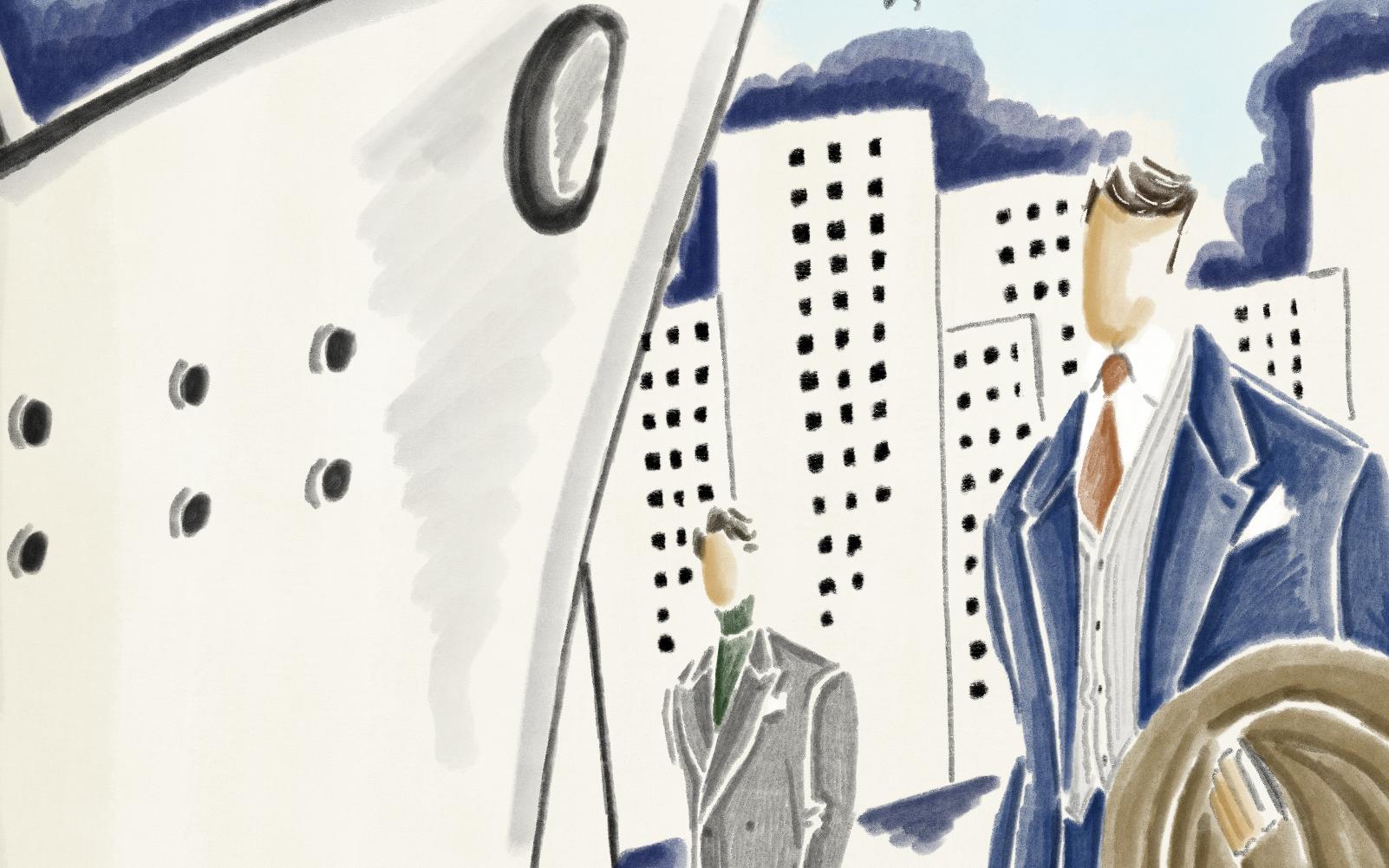 蓝色白格蒲公英夹克 意式工艺（鼎泰工艺）