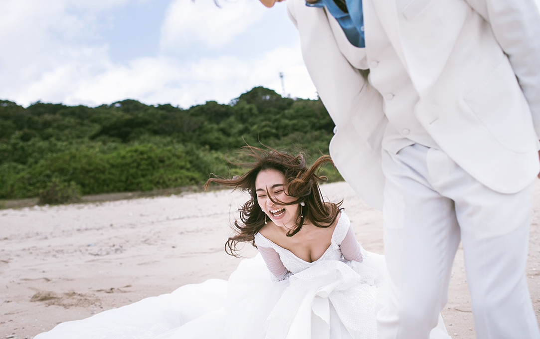 漫步沙滩韩式小清新+洛洛考试