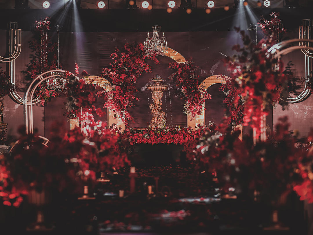 【美过效果图】超高还原度∞轻奢复古红色婚礼