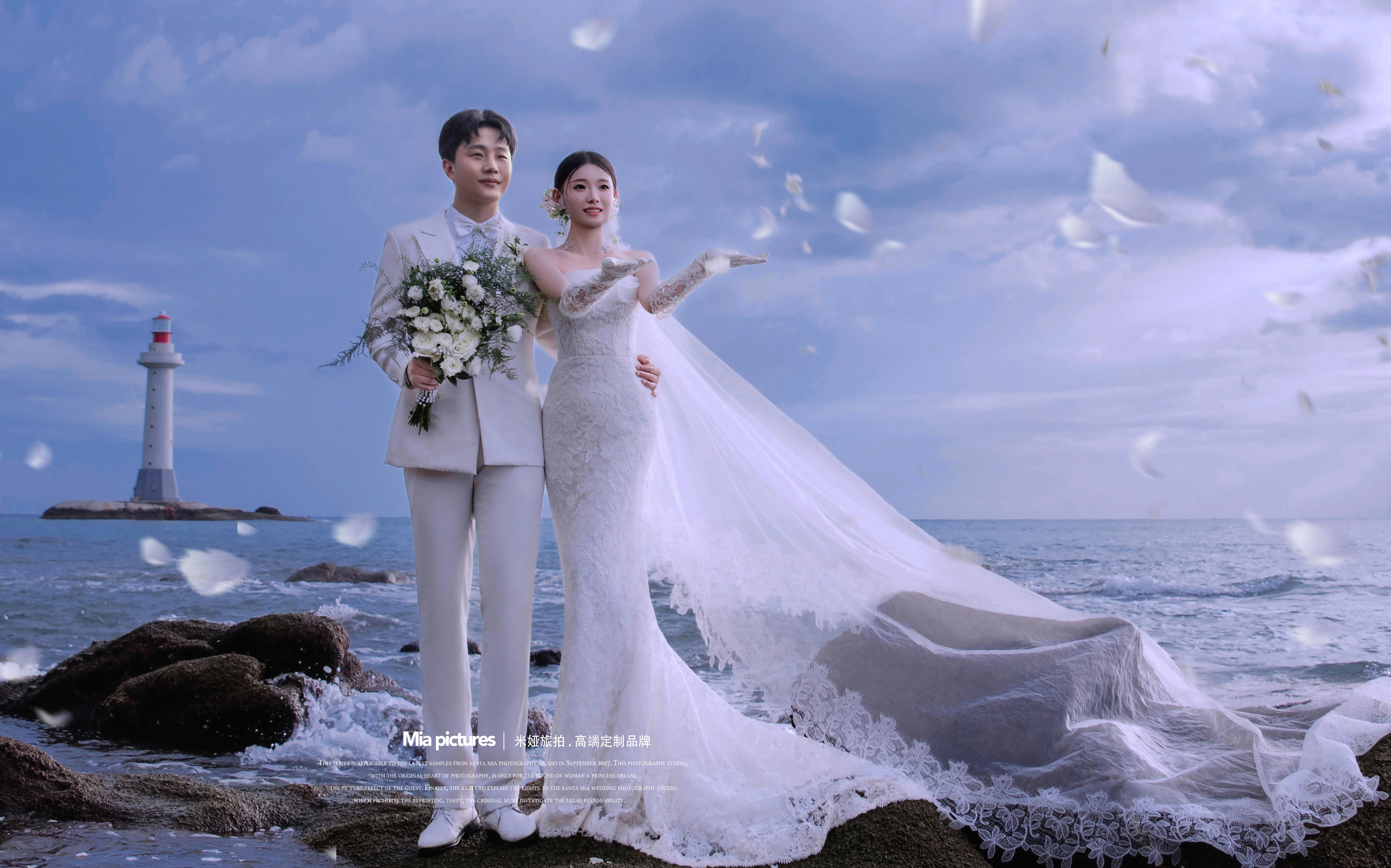 你可以永遠相信海景礁石婚紗照??太浪漫啦