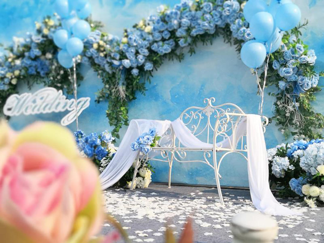 【艺空间婚礼】户外蓝白色系小清新婚礼《浅语》