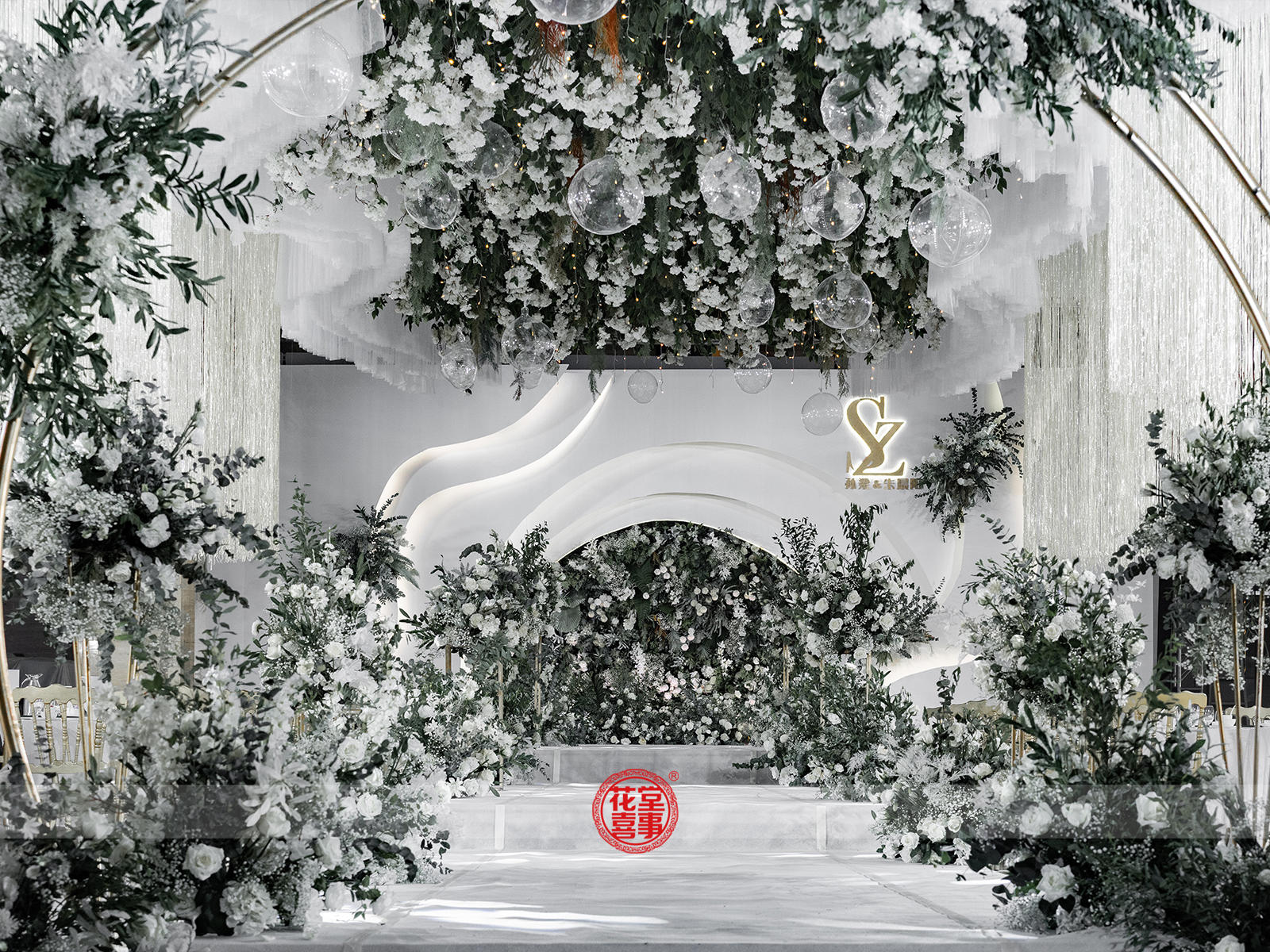 【花堂喜事】百顺酒店—充满自然味道的夏季白绿婚礼