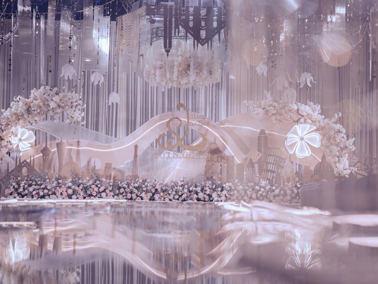 【2021新年巨献】香槟灰唯美主题+婚车布置+补