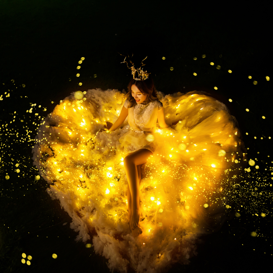 呼和浩特弥尚风格摄影最美烟火婚纱照