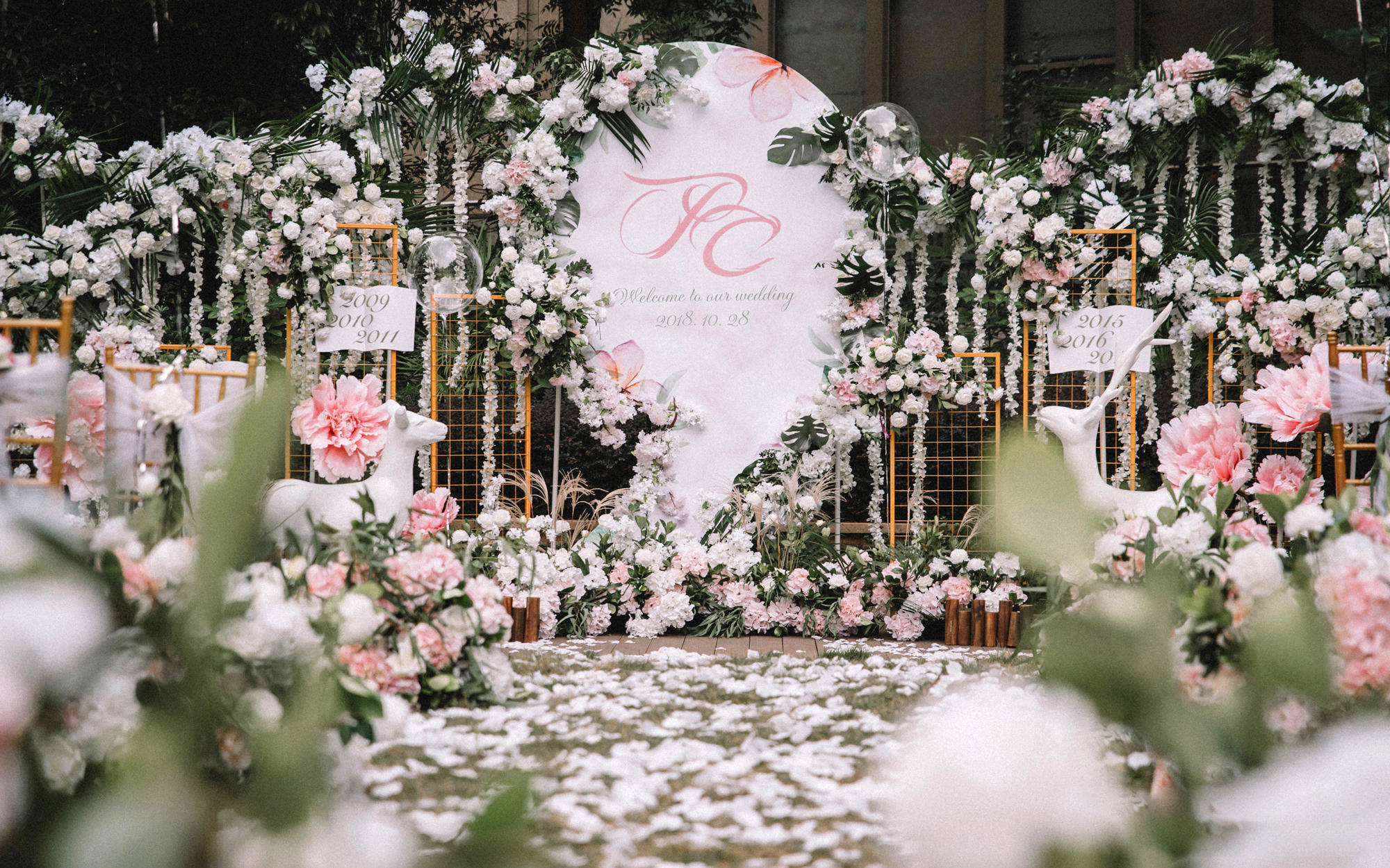 #吉美婚礼#粉绿色户外婚礼案例“余生都是你”