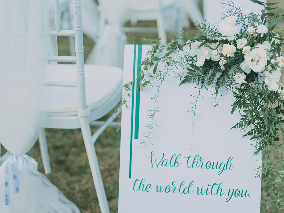 【时光印迹】超流行婚礼/薄荷绿/明星同款