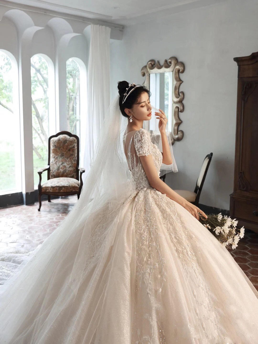 【安娜淑】豪华韩式大拖尾