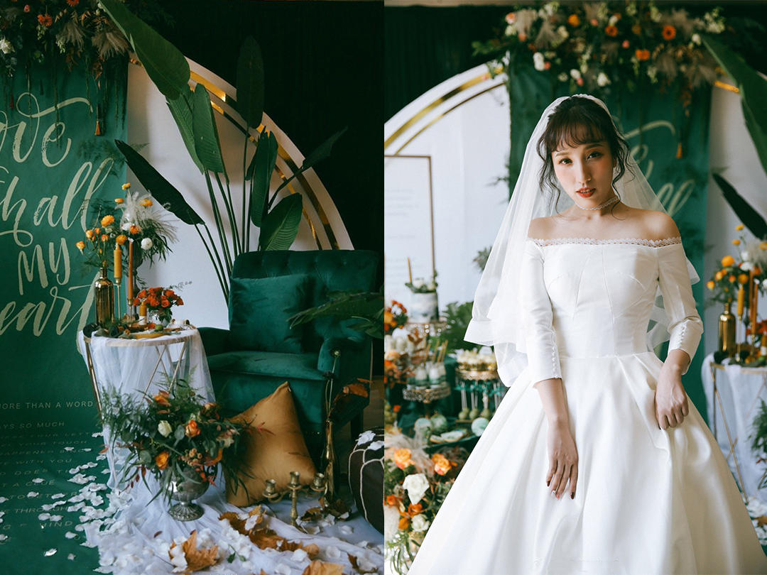 木薇婚礼祖母绿小清新小众气质高级婚礼
