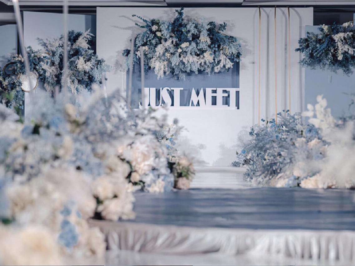 【西木婚礼】 小预算雾霾蓝蓝灰色主题现代婚礼