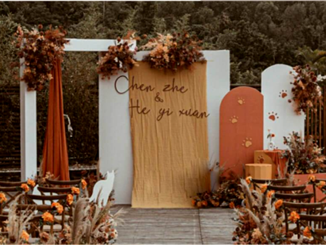 【2021新款秋色复古草坪婚礼】【晓东爆款】