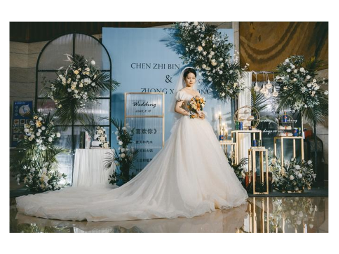 婚礼套餐蓝色系列场景布置图