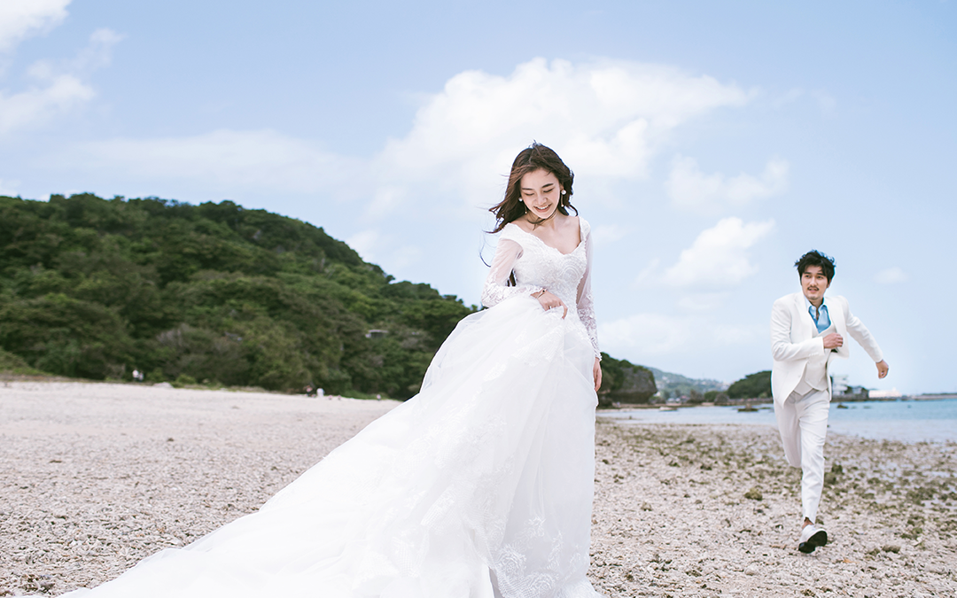 ins风小清新婚纱照-戴笠测试