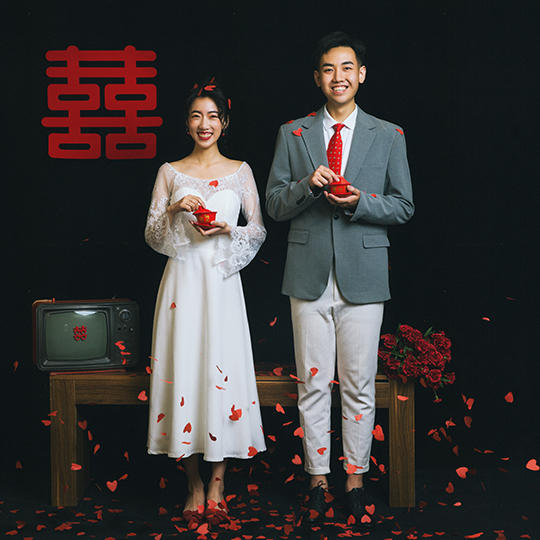【中式元素】婚纱照/订单赠送定制婚纱一件