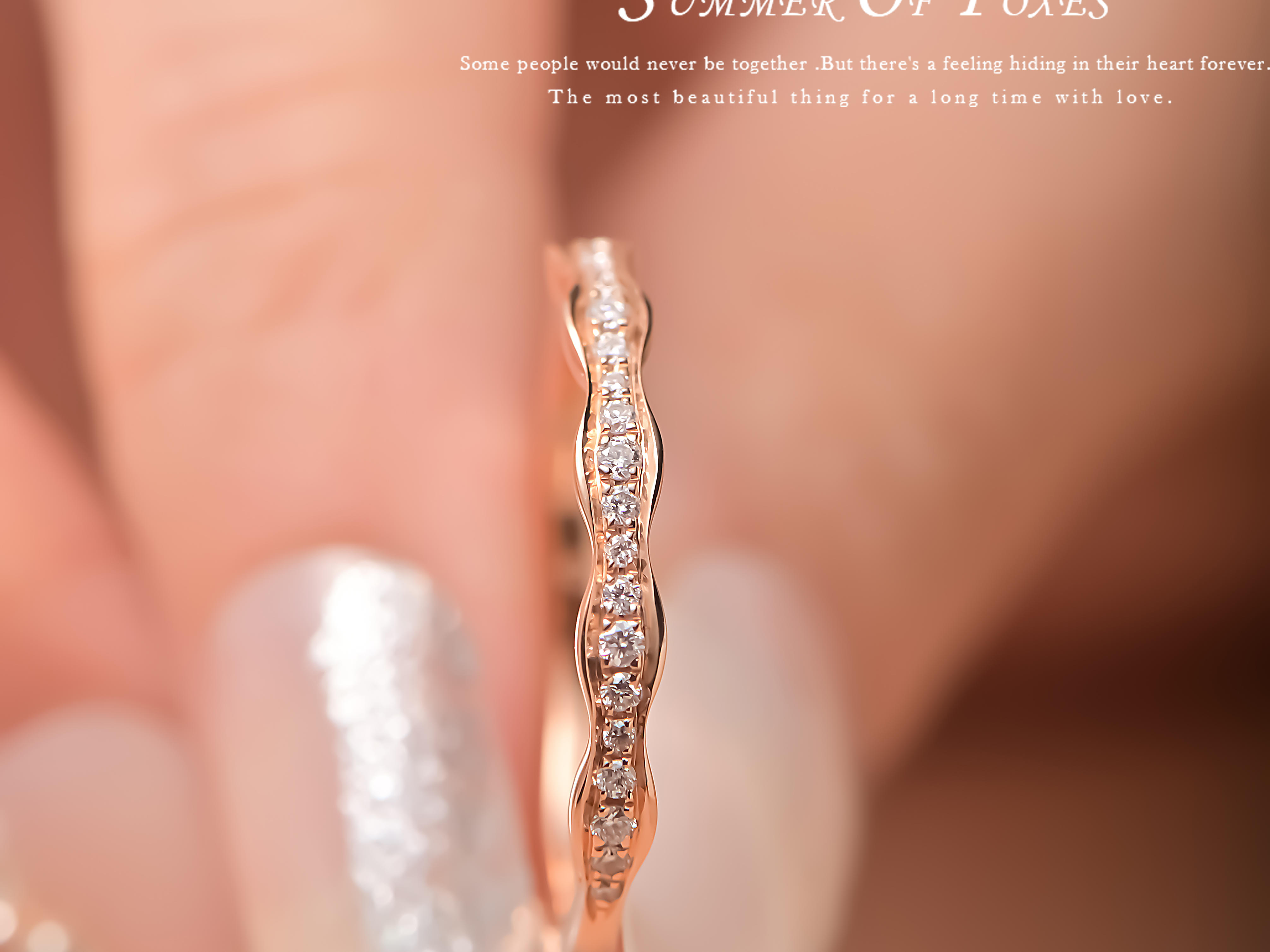 狐狸的夏天18K金小清新钻戒「青衣」