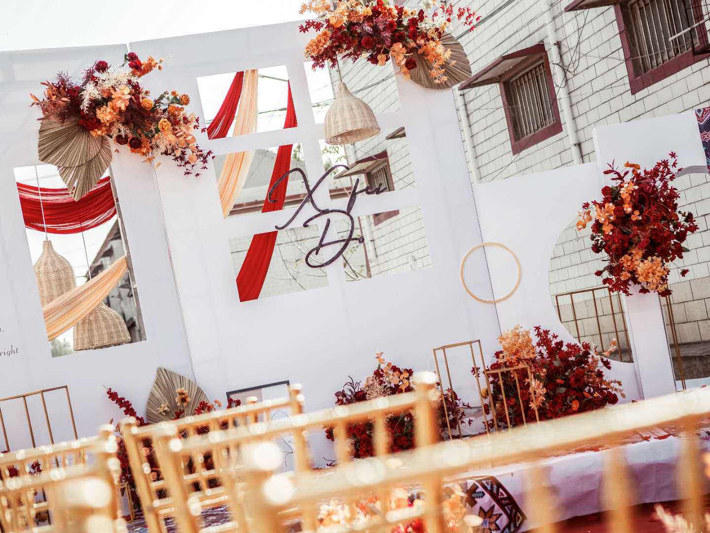 薇拉婚礼红色户外简约婚礼