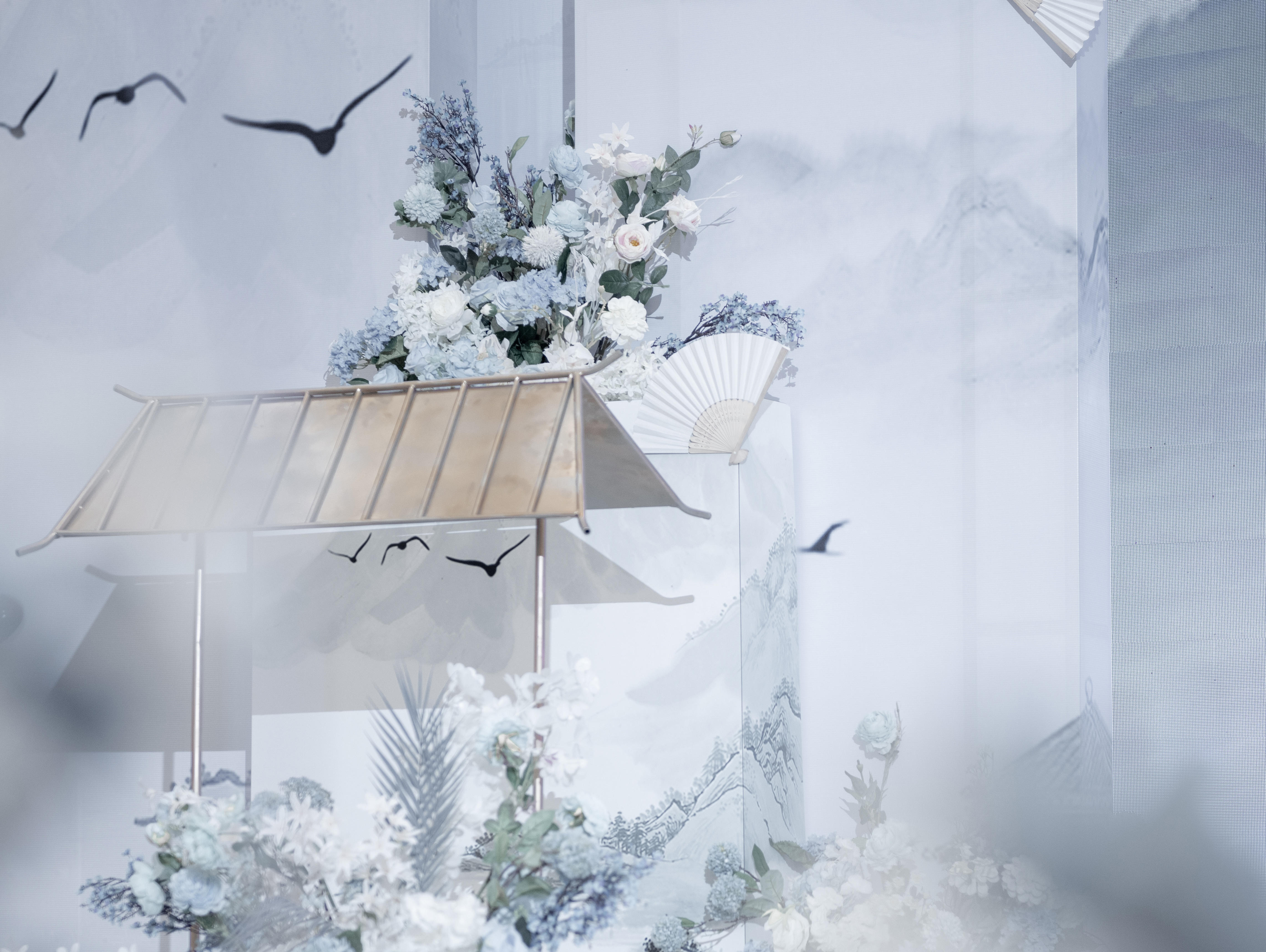 限时秒杀丨东方风韵淡蓝新中式婚礼