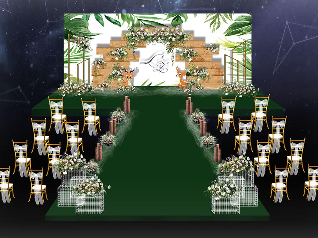 小型室内 户外草坪婚礼