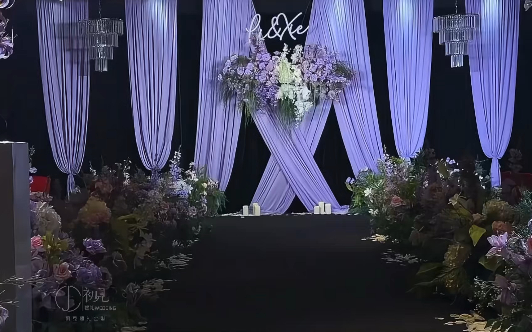 莲花酒店二楼紫色婚礼