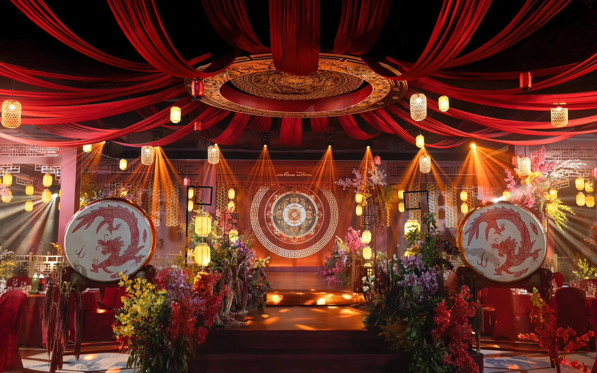 大红色中式婚礼