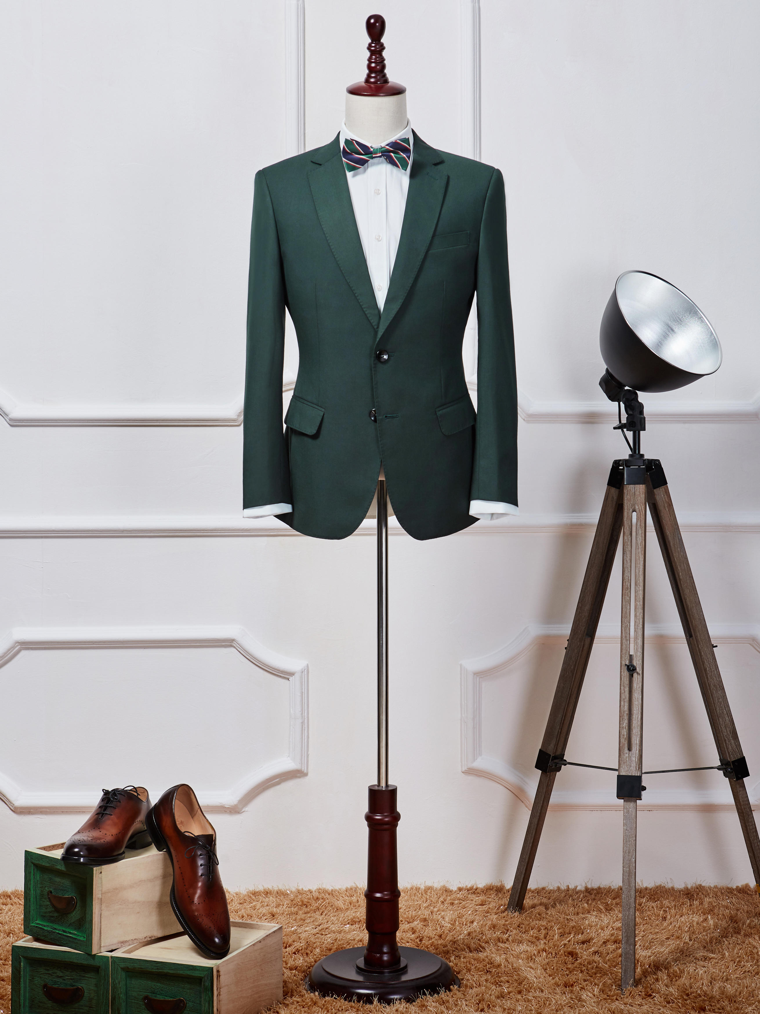 【进口羊毛】西服定制男士婚礼服商务6件套