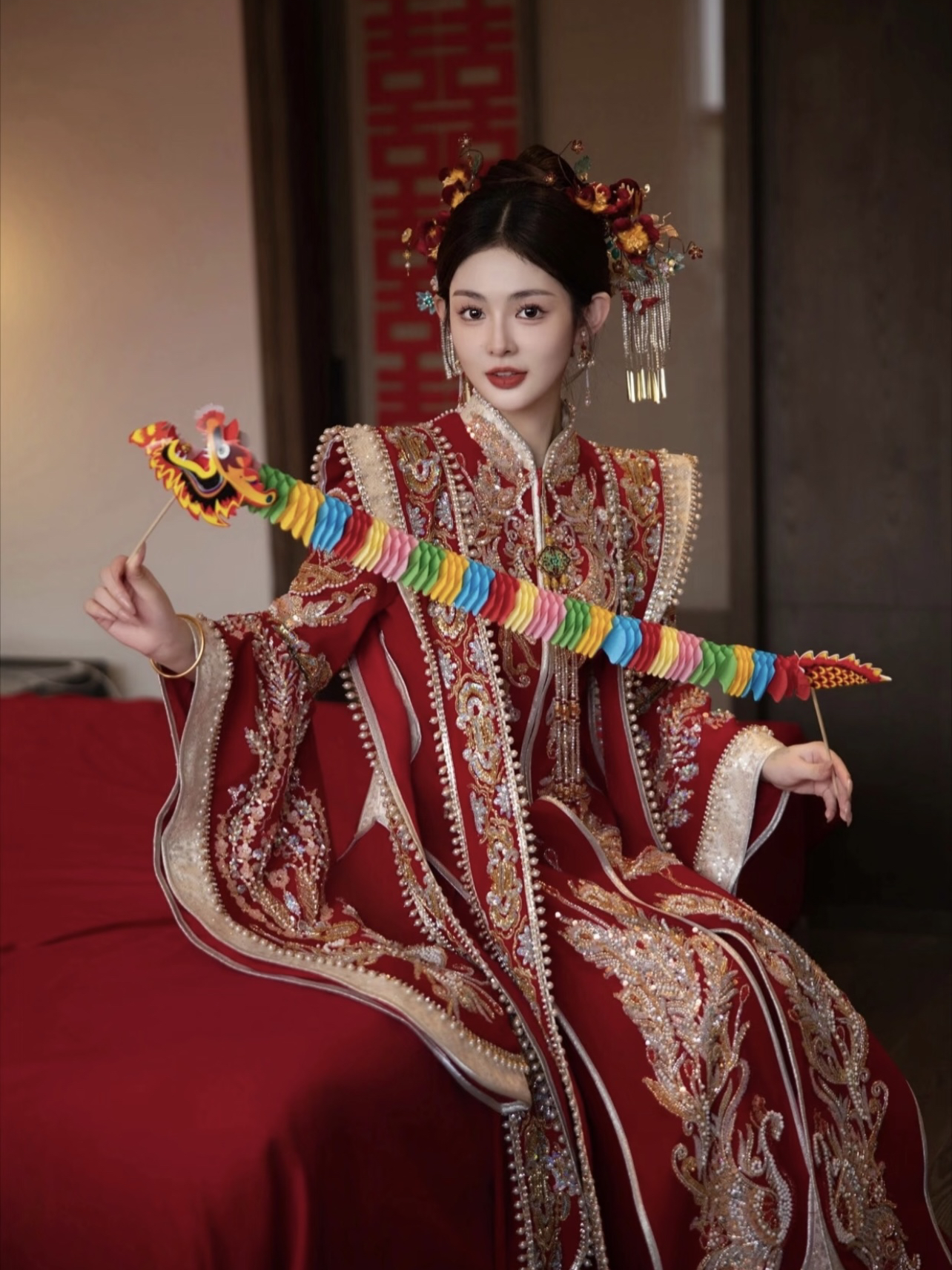 国风连体秀禾打破传统-中式秀禾
