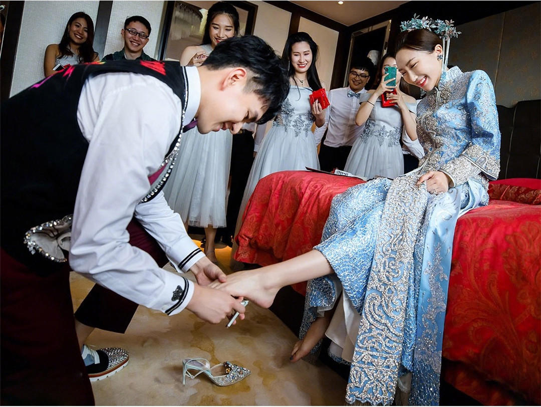 Oia Bridal | 冰蓝色高定马来褂