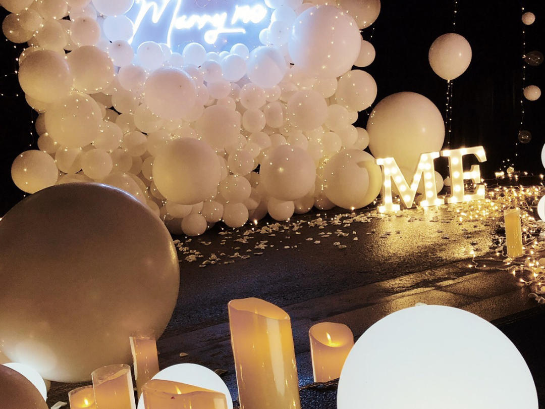 求婚策划——超唯美白绿系求婚布置