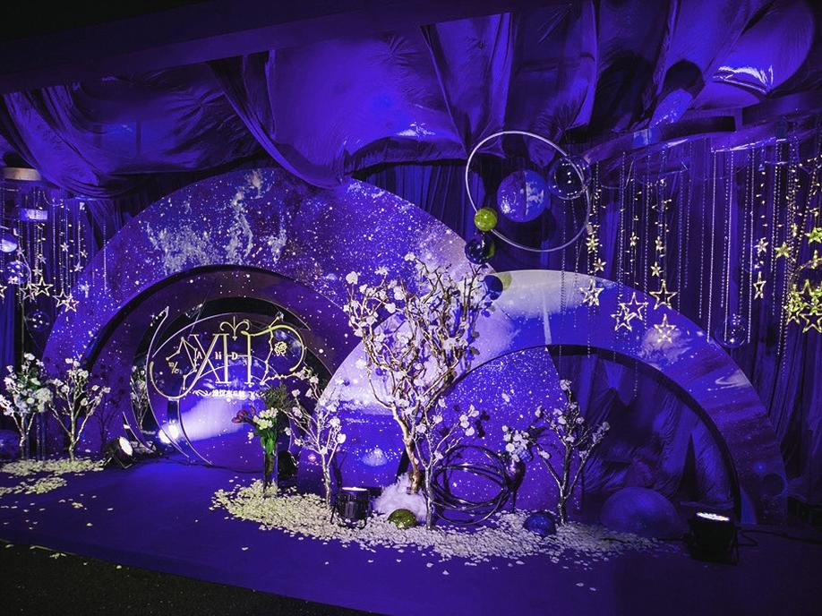 执爱创意婚礼--带你徜徉在紫色星空下