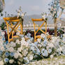 三亚海边婚礼| 蓝色香槟系布置+四大金刚