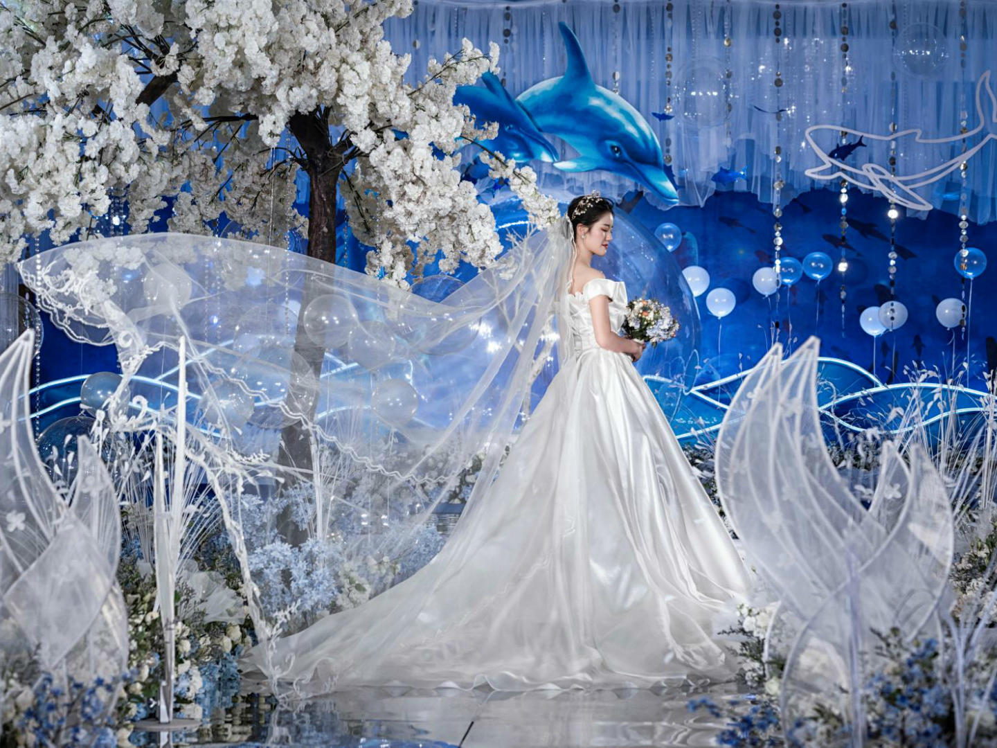 【365婚礼定制】蓝色系海洋婚礼/含四大人员