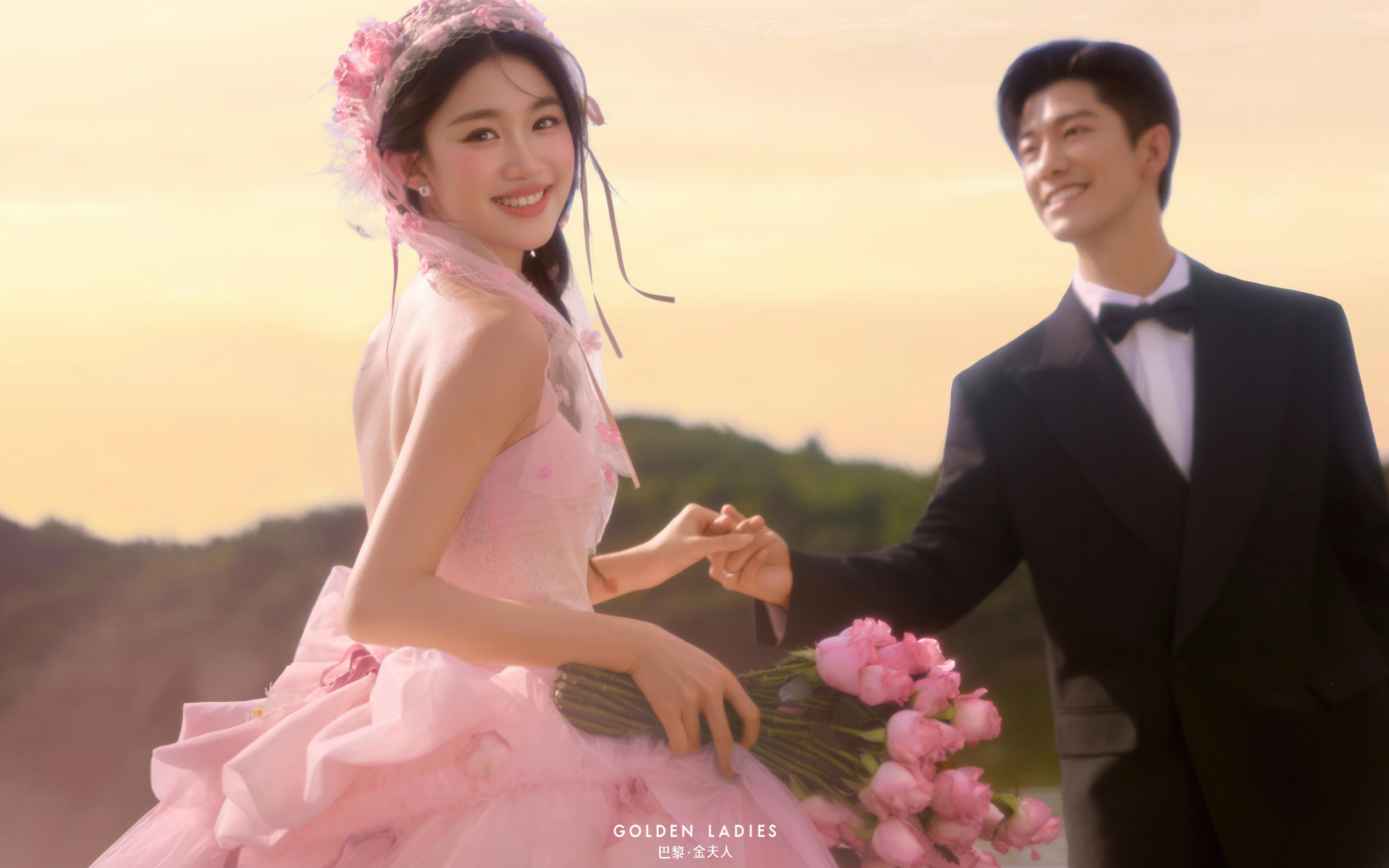 湖边粉纱婚纱照🌸把公主童话变成现实👸✨