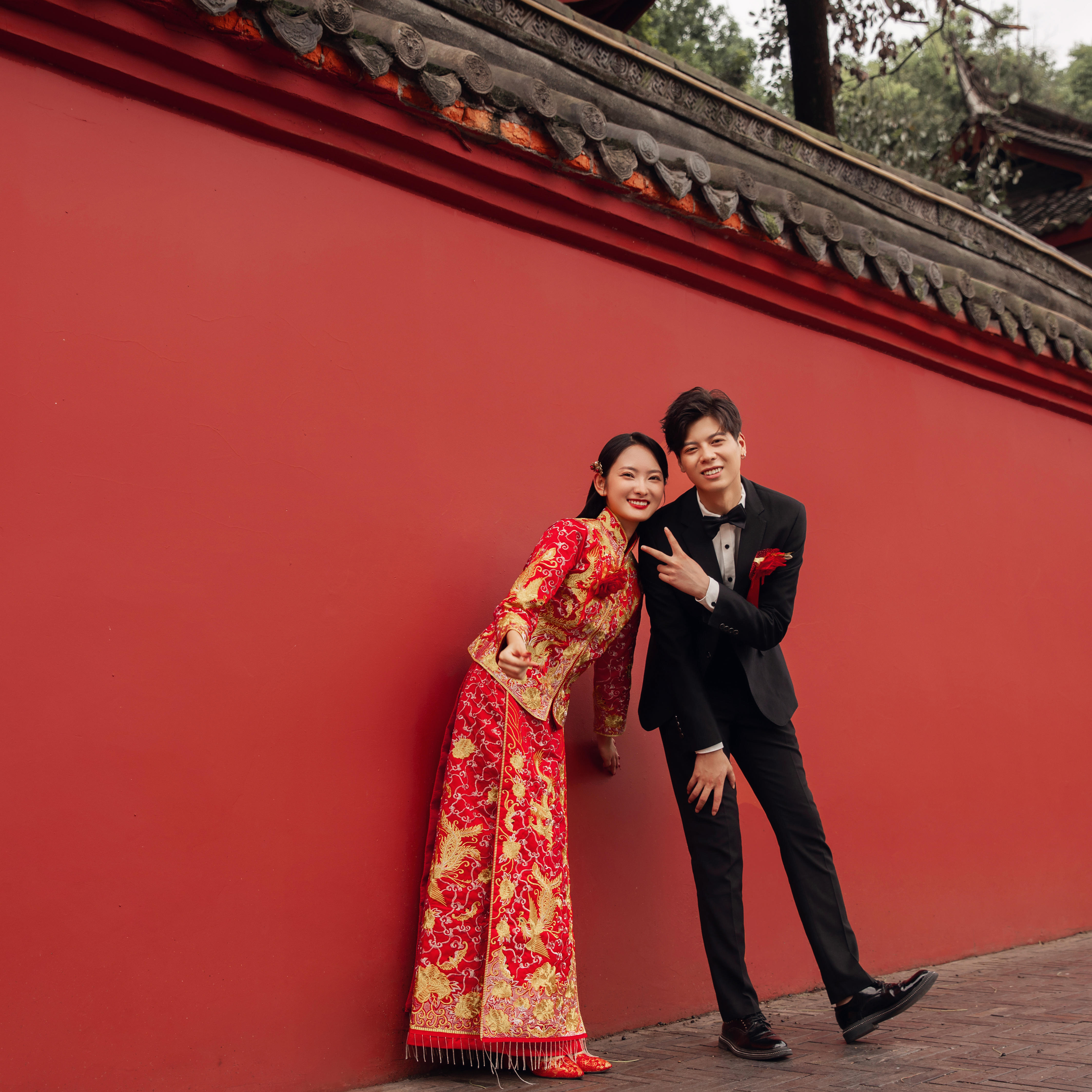 红墙胡同复古婚纱