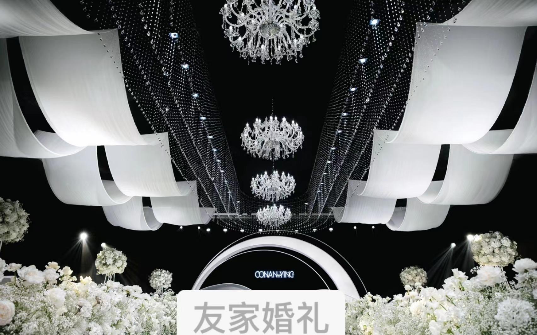 纯白色系水晶韩式婚礼，干净唯美