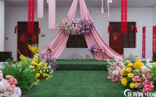  【花海阁】主题：极简粉紫色庭院婚礼