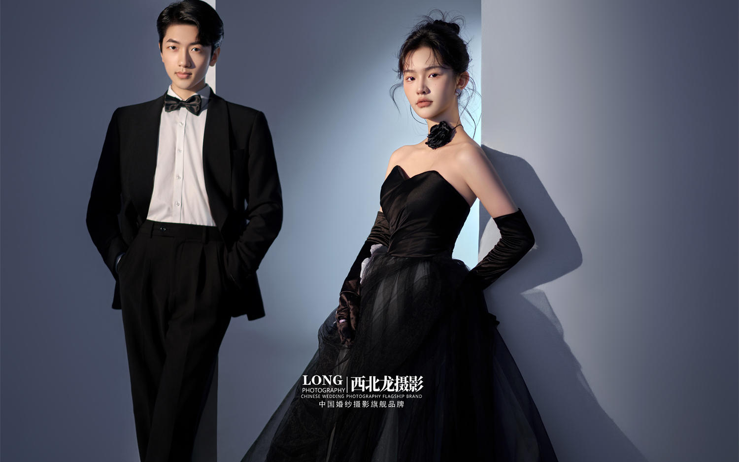 吹爆这组室内光影黑纱婚纱照！小众之选~