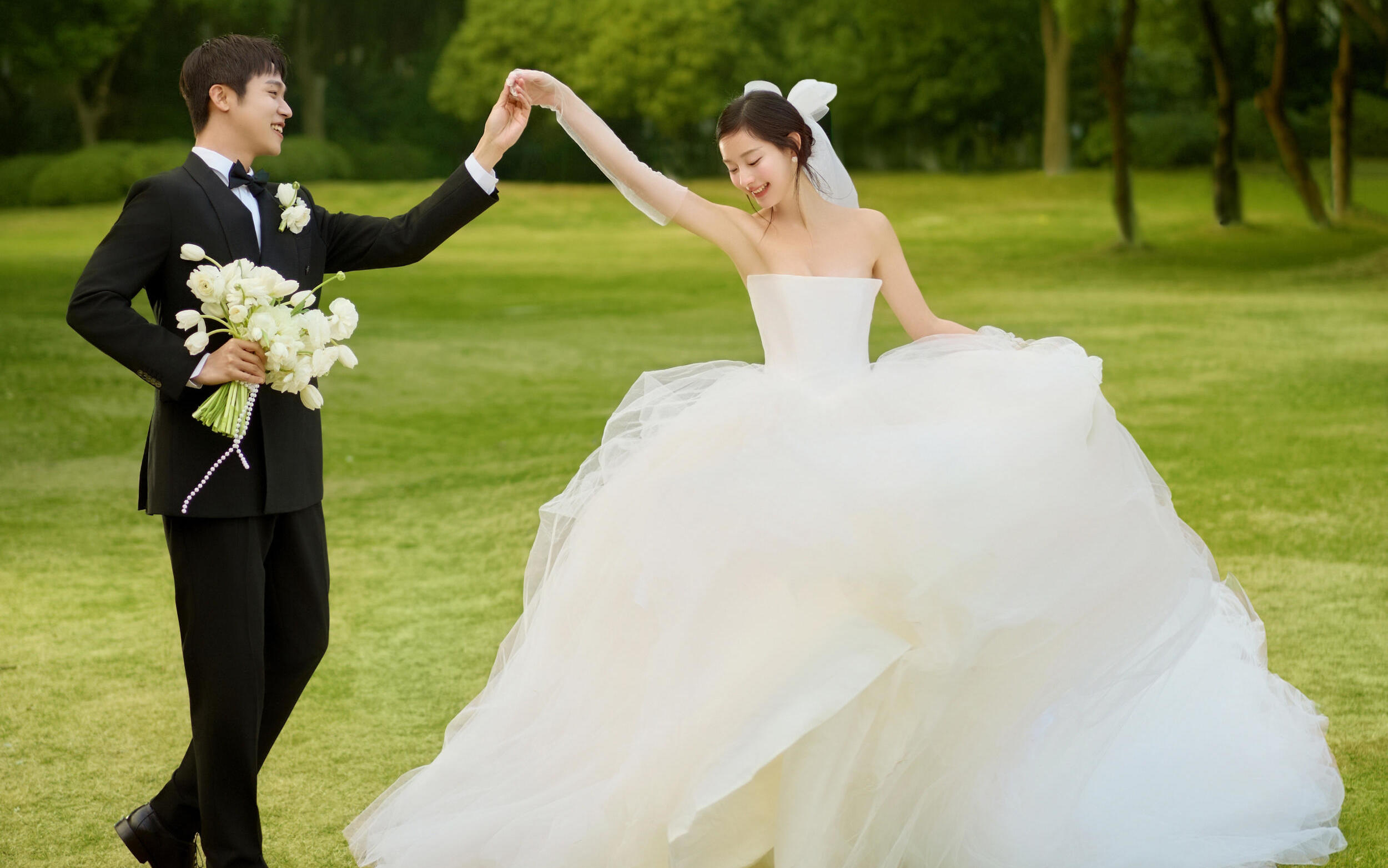 薄荷汽水的秋天和森系婚纱照撞了个满怀💚