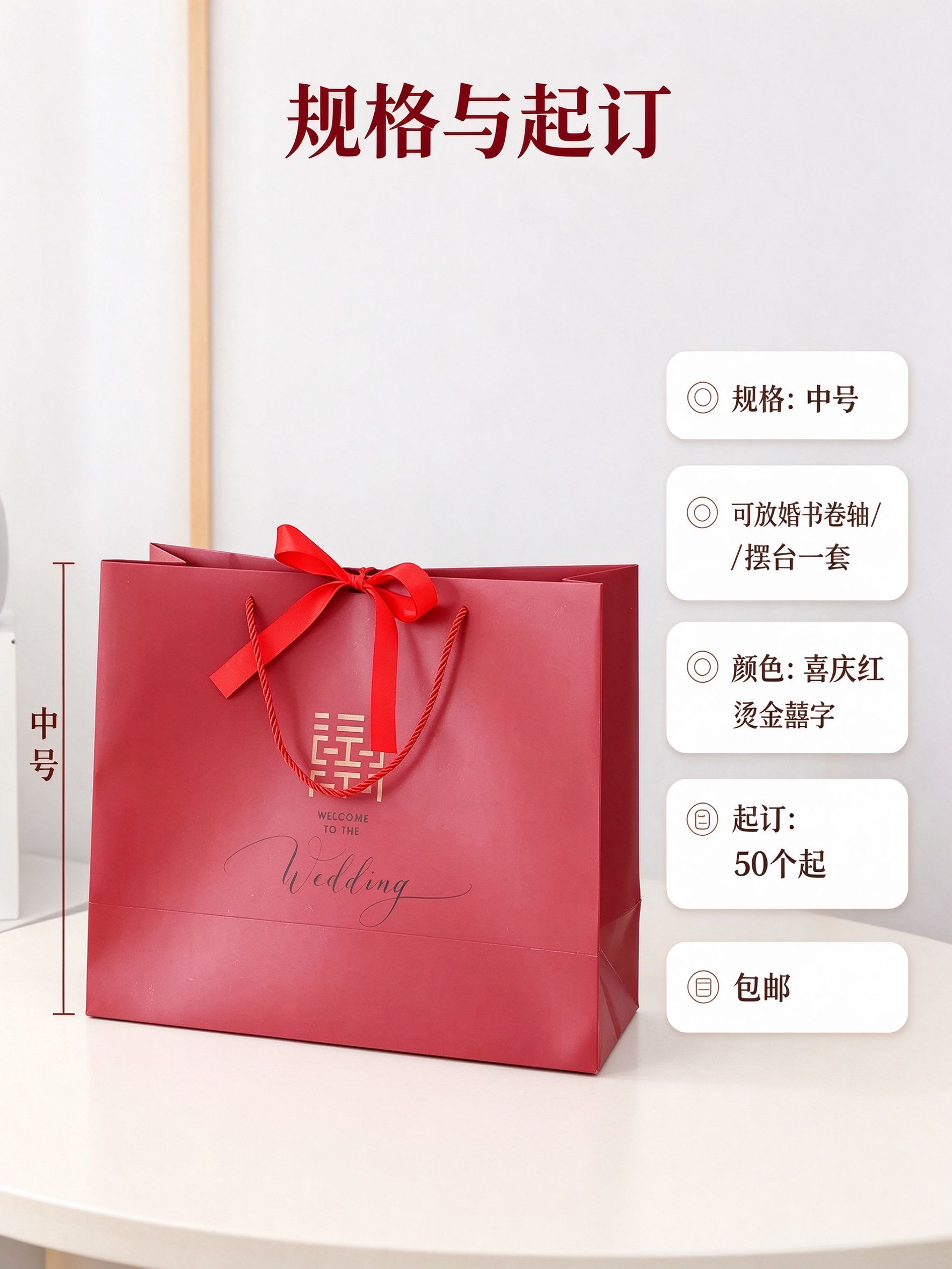 【50个】婚书精品礼袋