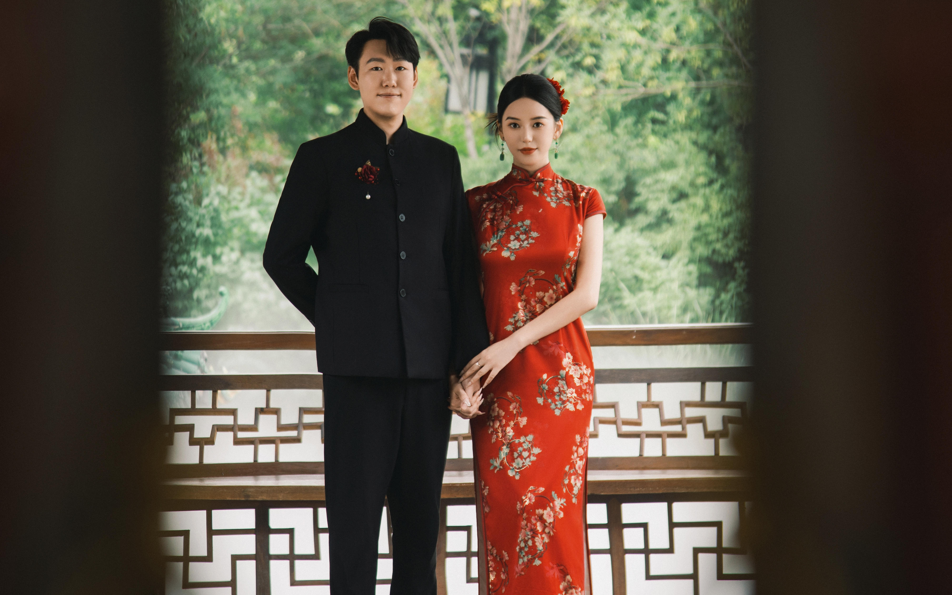 中式园林婚纱照｜把江南诗意穿在身上