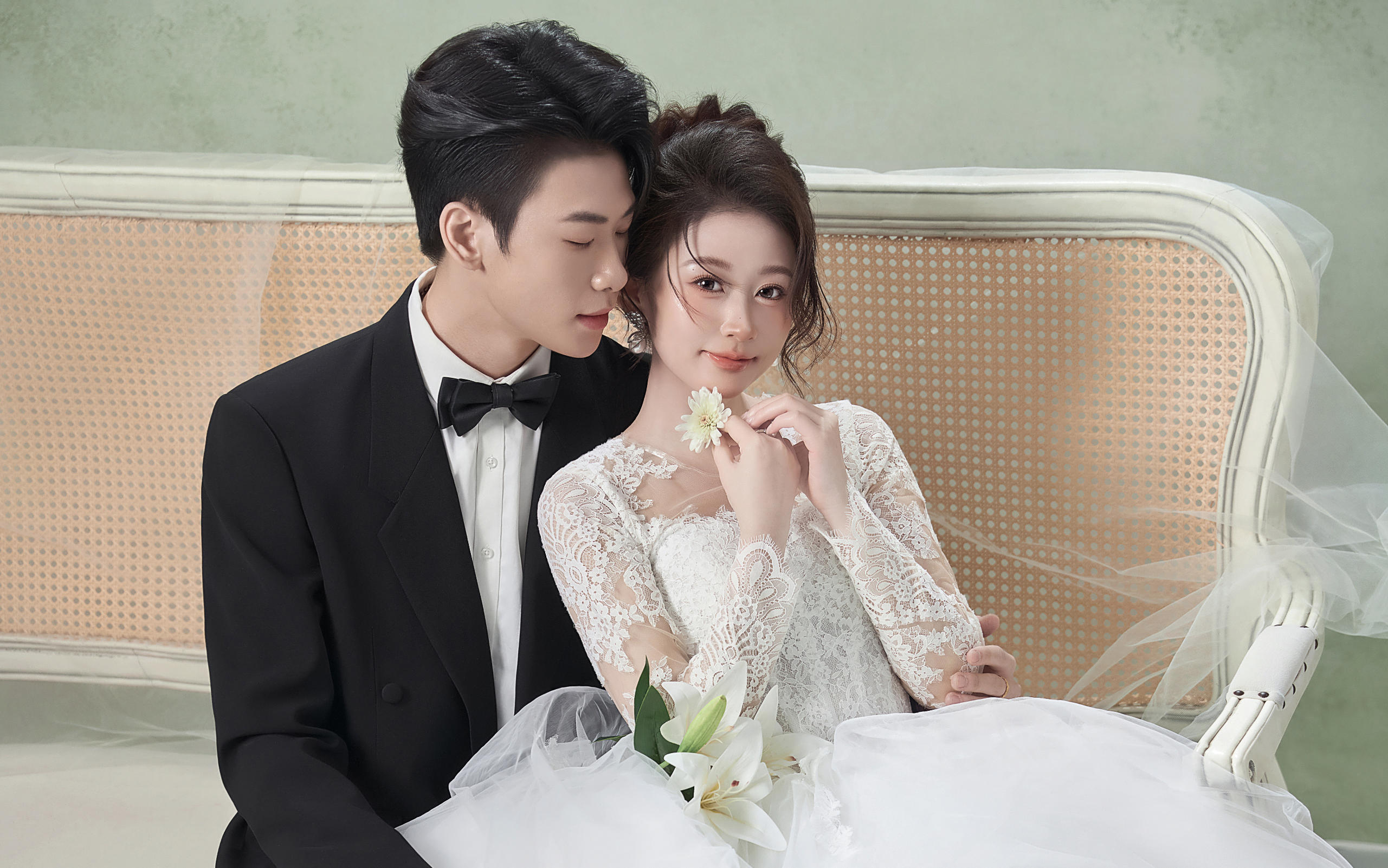 【云栖影像】极简巨温柔的油画婚纱照