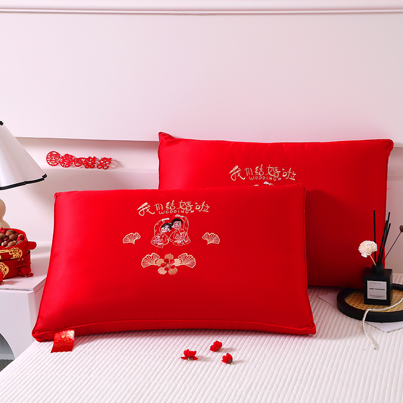 新款大红枕头婚庆枕芯