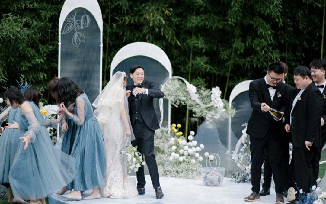 莲花山庄户外婚礼韩式浪漫森系婚礼