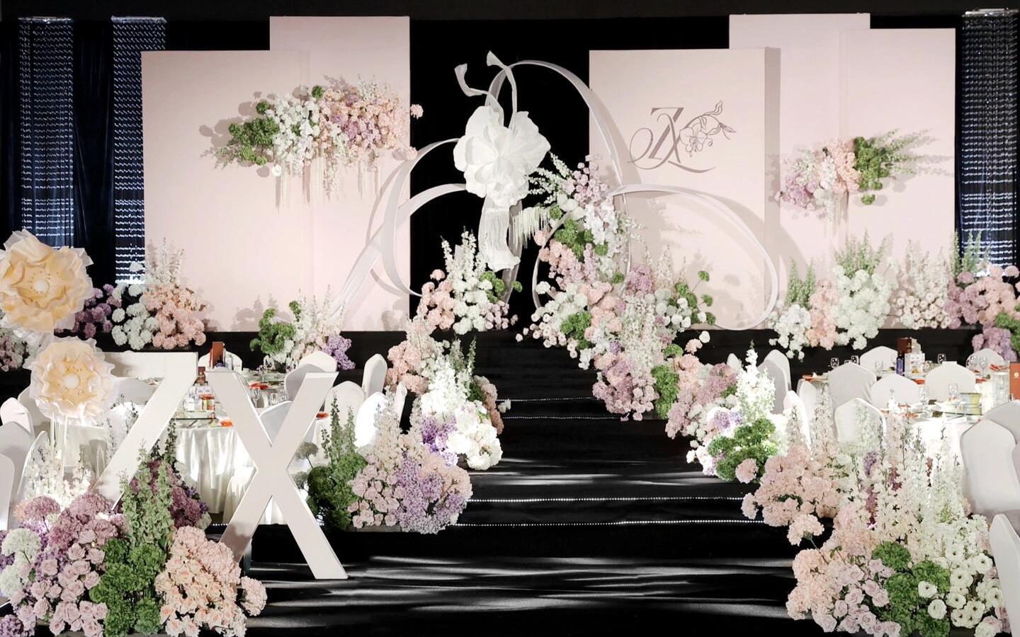 小预算韩系淡粉色婚礼