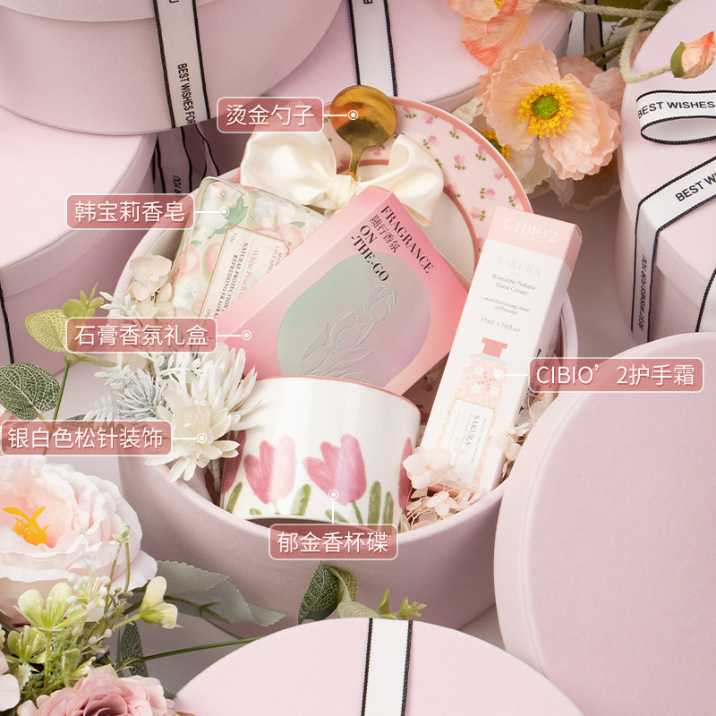 【高品質(zhì)推薦】絲絨浪漫圓桶伴娘伴手禮