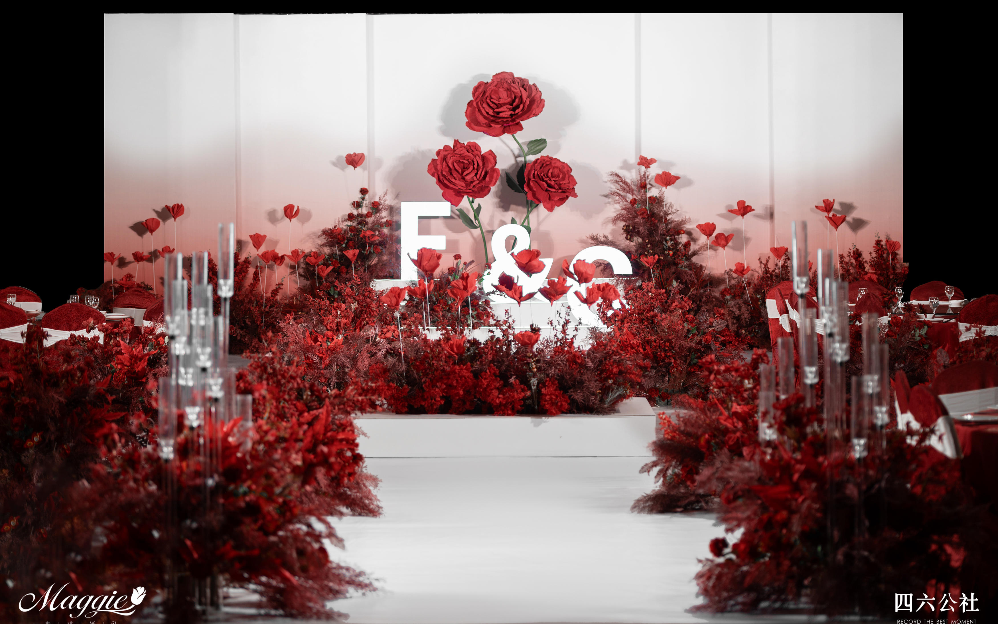 『Rose de Nuit』白红色秀场风婚礼