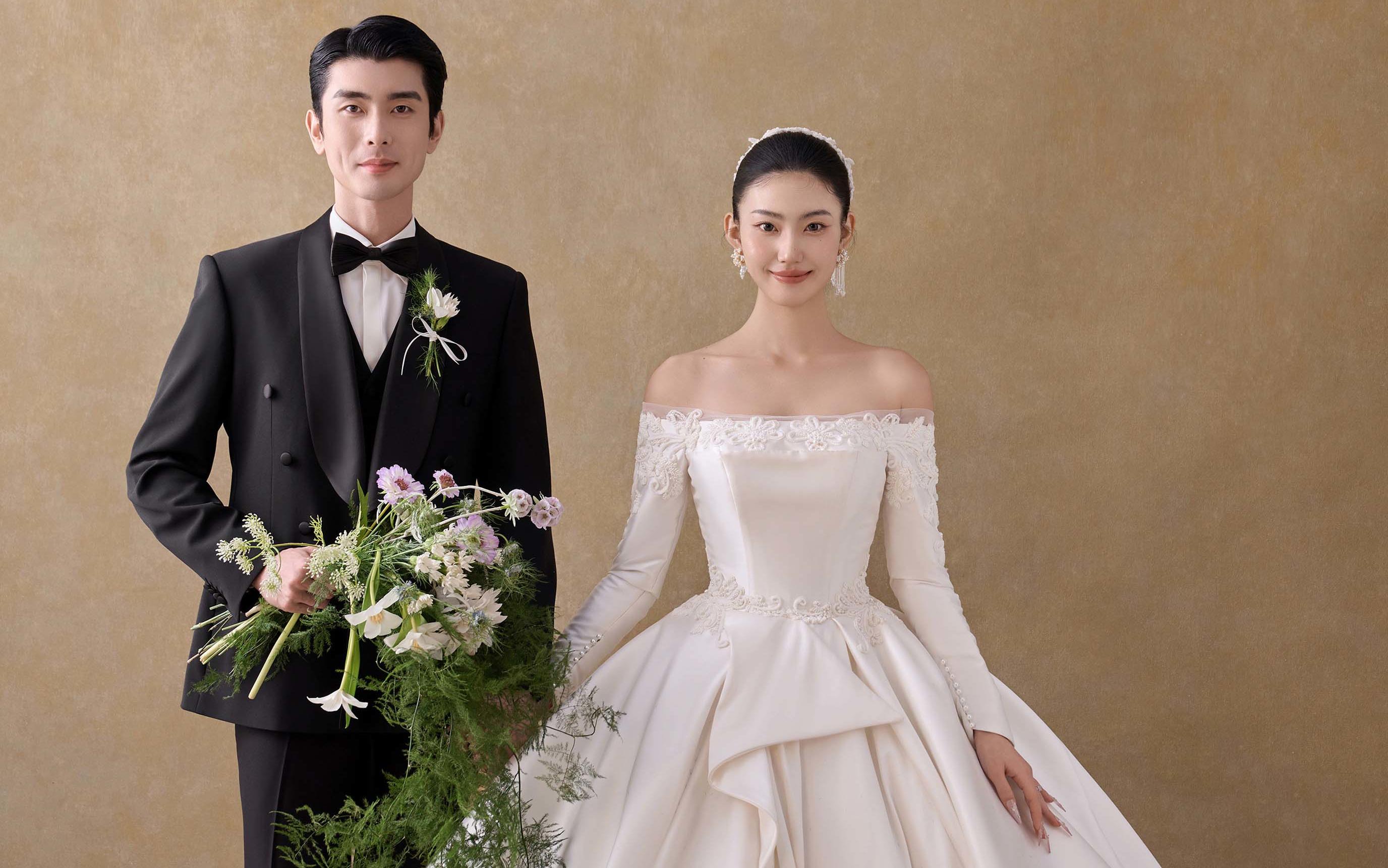 美到发光 小众高级的法式油画婚纱照太绝