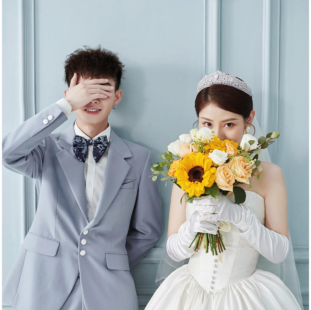 【后古客照欣赏】韩式室内小清新婚纱照