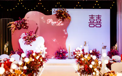 情缘婚礼|简约复古精致红白撞色婚礼