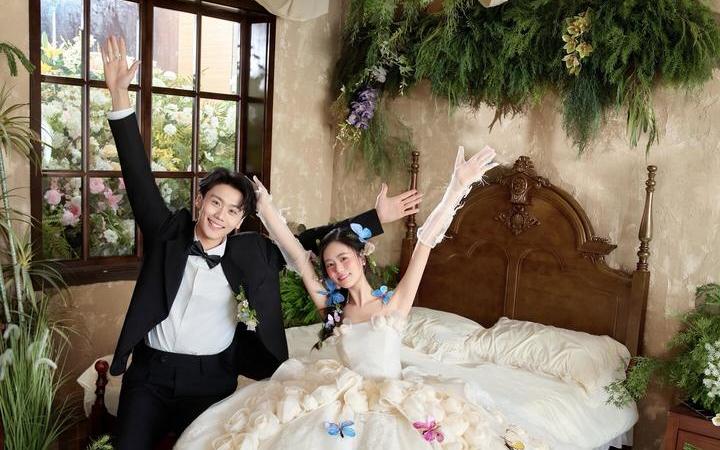 超梦幻的蝴蝶公主婚纱照