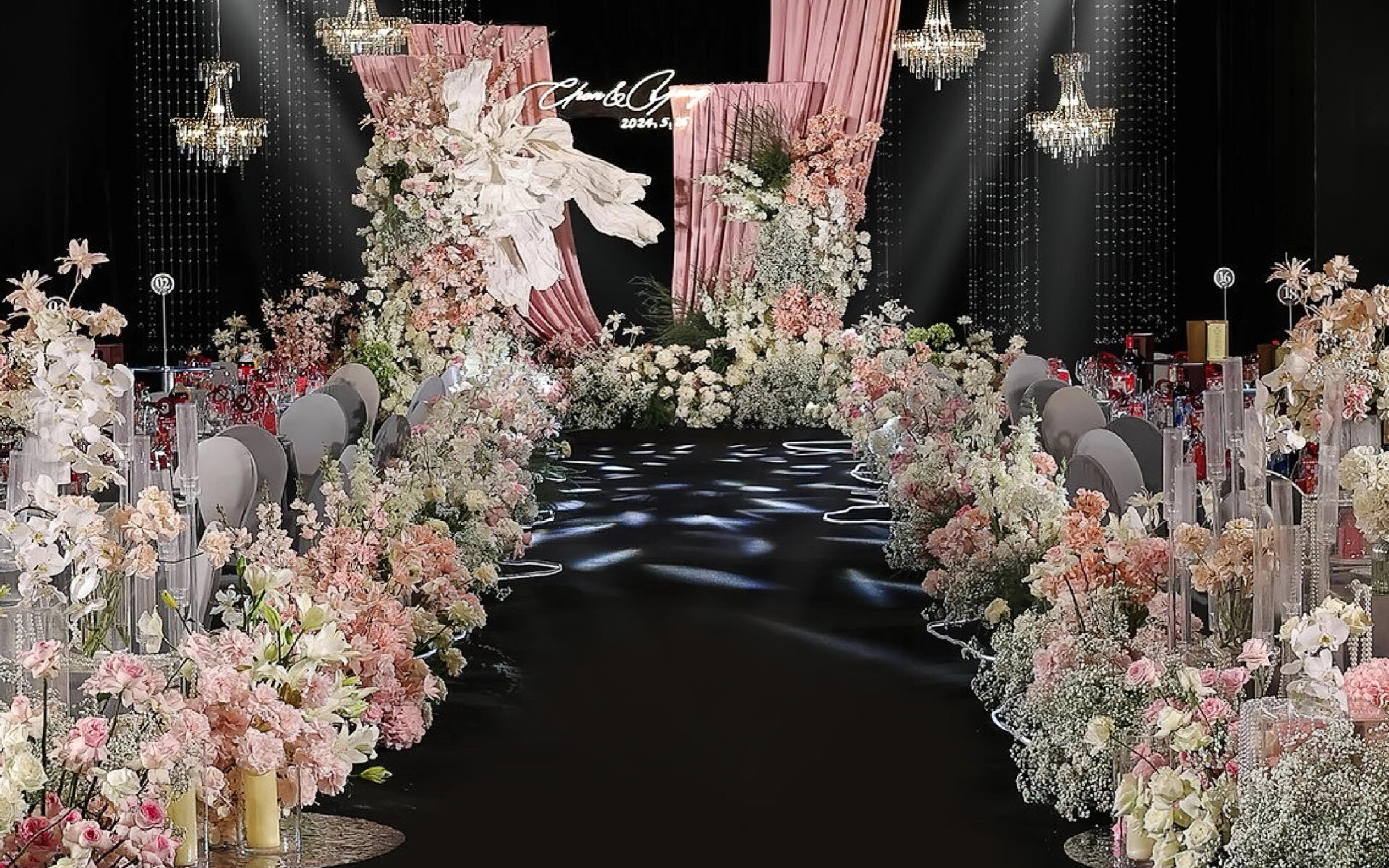 [景星门]粉色水晶韩式婚礼