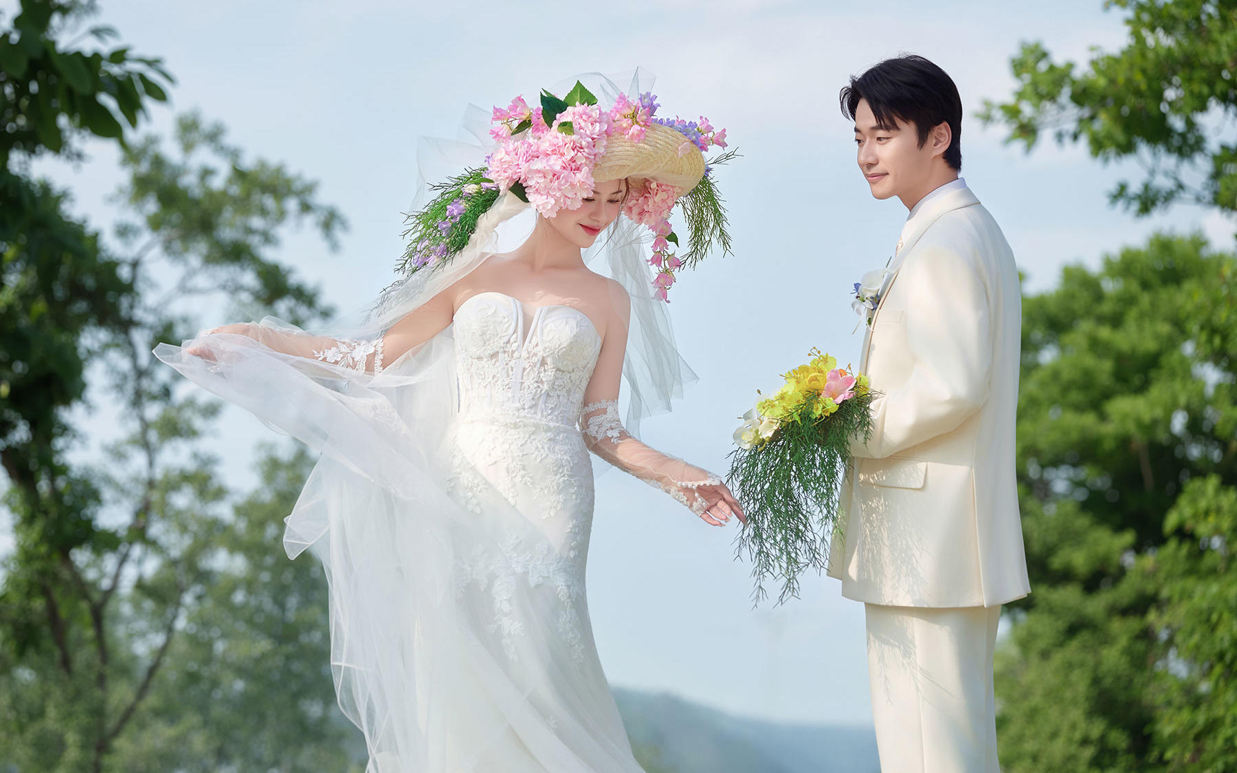 草坪白纱💫 把清新浪漫写进婚照里
